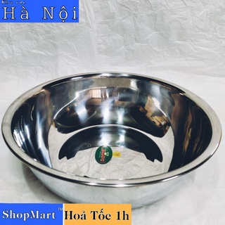 Thau inox 304, chậu inox 304 size 40 cm hàng chính hãng Việt Nam thau trộn, thau rửa mặt tiện dụng