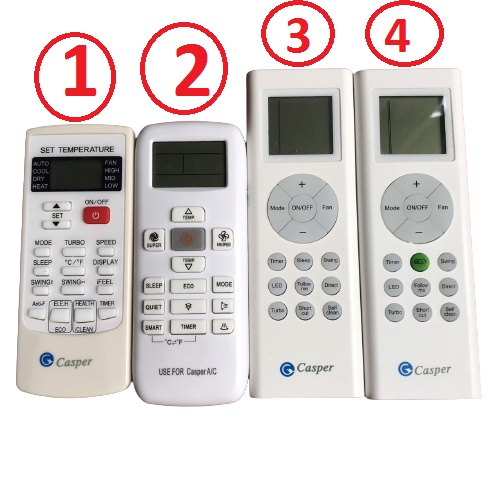 Điều khiển điều hòa casper, Remote máy lạnh casper hàng cao cấp được chọn mẫu
