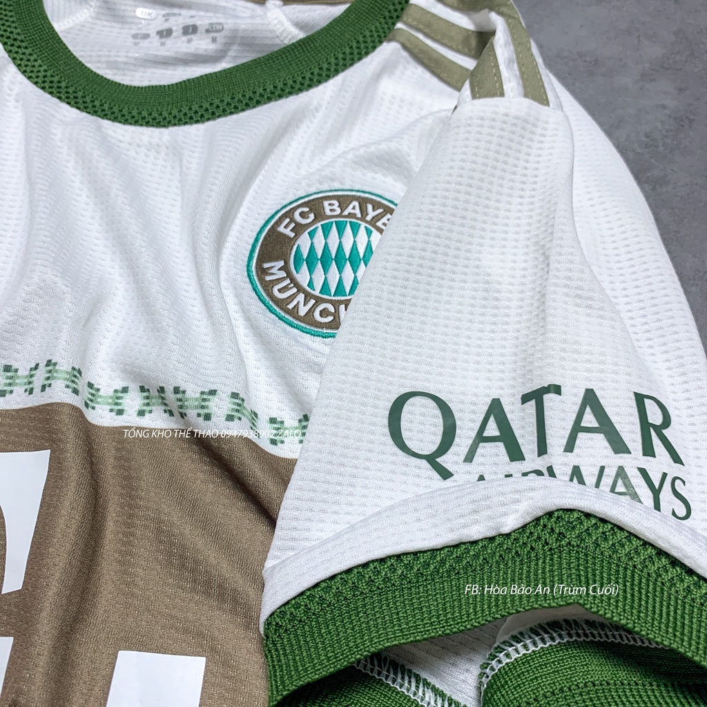 Set Bộ Quần Áo Bóng Đá Bayern Munich vàng Chanh  Mùa Giải 2023-2024 - Vải Gai Thái Chuẩn Áo Thi Đấu