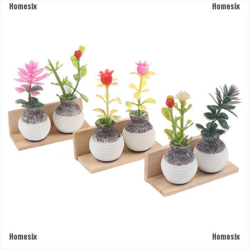 [HoMSI] 1:12 Dollhouse Miniature Wall Hanging Vase Plant Plant Pot Wall Hanging Decor SUU