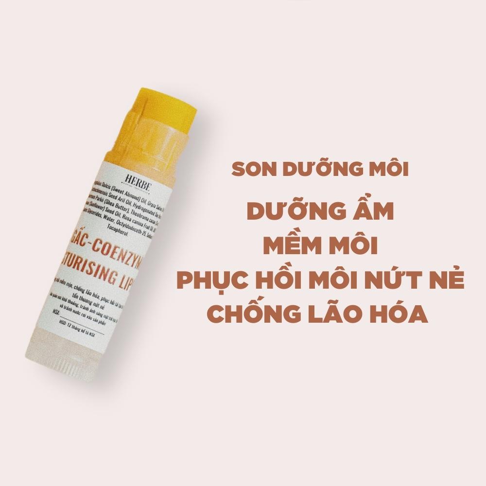 SON DƯỠNG MÔI GẤC &amp; COENZYME Q10 - phục hồi môi nứt nẻ, chống lão hóa môi HANDMADE