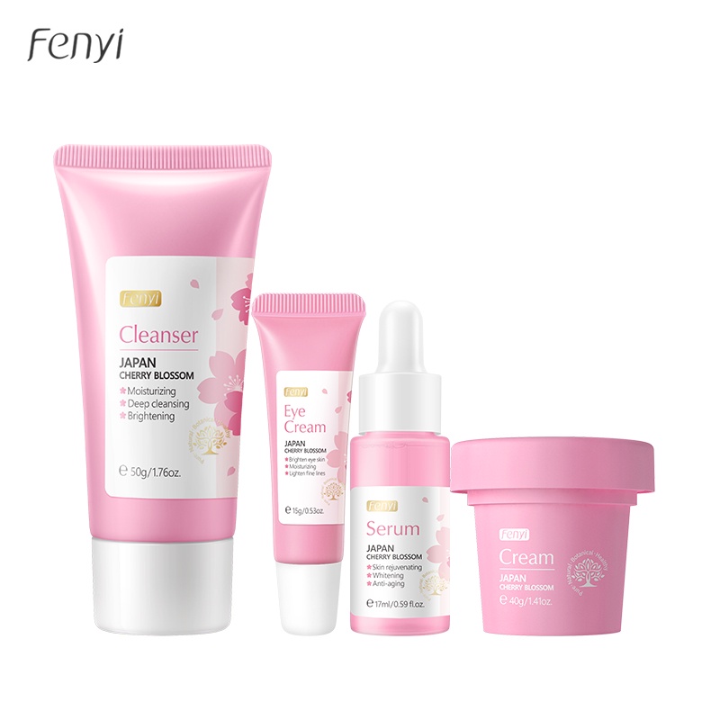 Set 4 Mỹ Phẩm Chăm Sóc Da Fenyi Chiết Xuất Hoa Anh Đào Làm Sáng Da