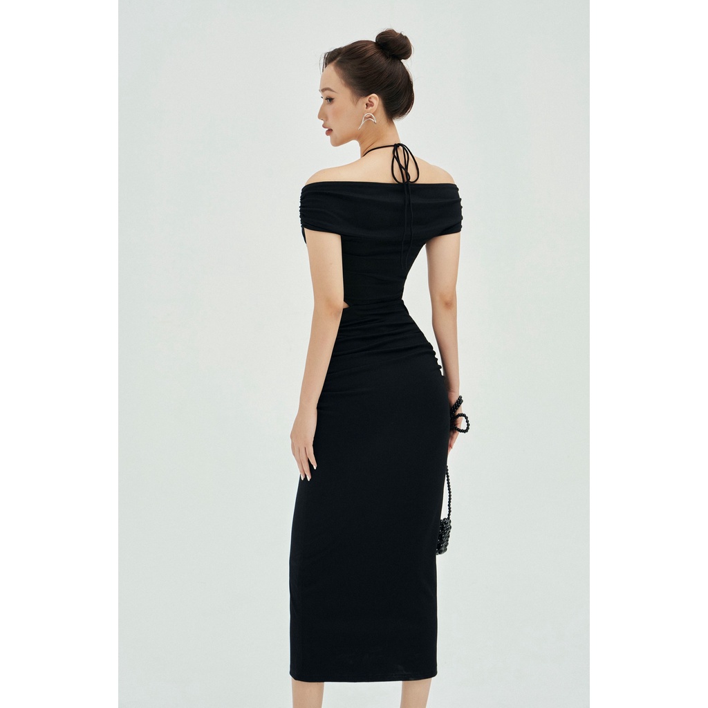 MOLLYNISTA - (ORIGINAL) Đầm Jolio thun cut out khoét chéo quyến rũ nữ tính thiết kế cao cấp đi chơi đi tiệc gợi cảm