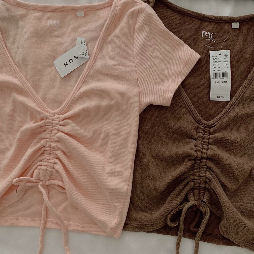 Áo croptop rút dây tạo kiểu