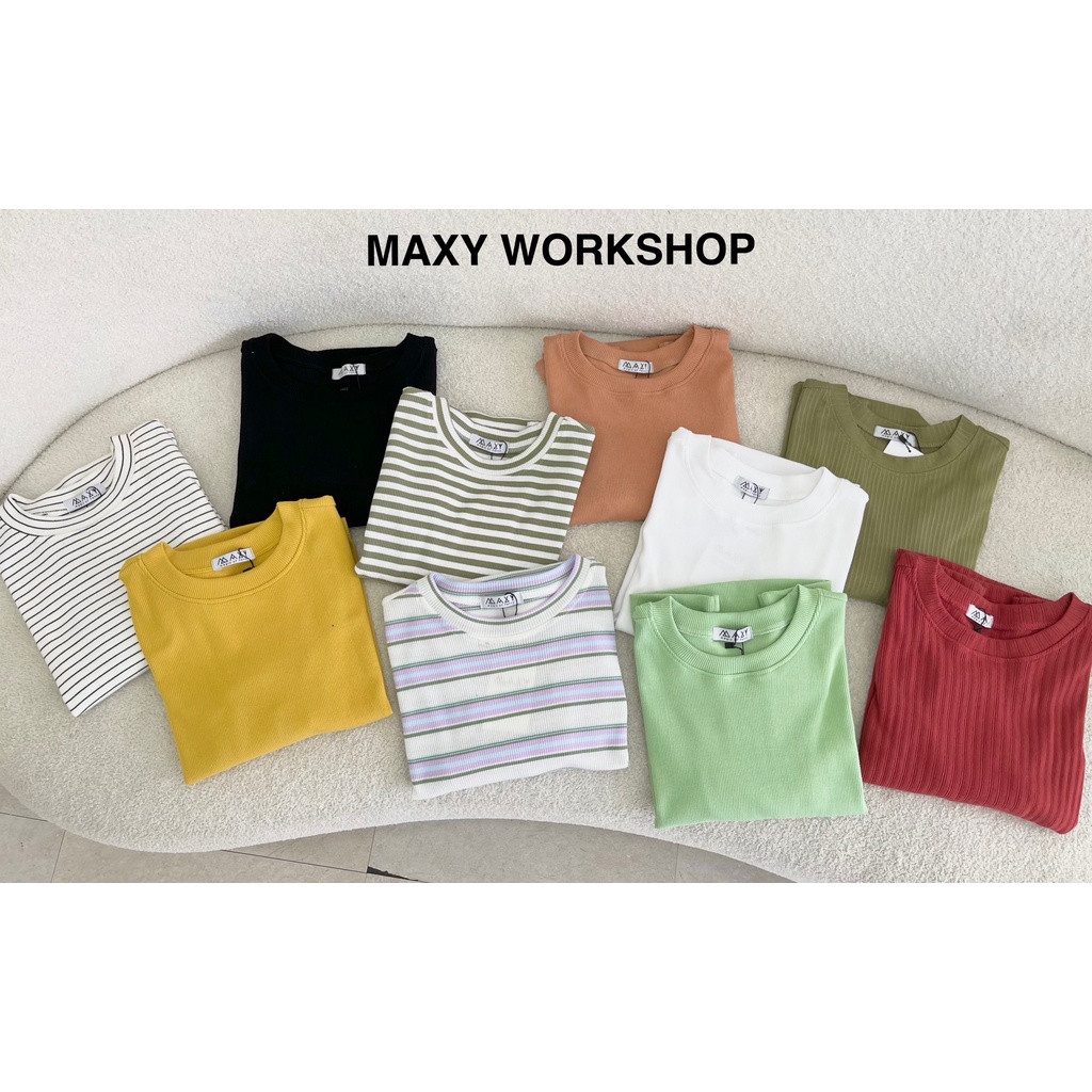 Áo thun knitted form ôm dáng update thêm nhiều màu mới siêu xinh knitted basic tee Maxy Workshop