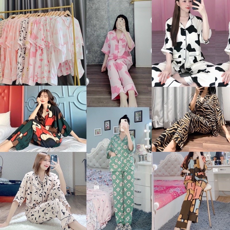 bộ đồ ngủ nữ cánh dơi quần dài , bộ pyjama ,set đồ mặc nhà rộng rãi thoải mái mềm mại có video ảnh thật