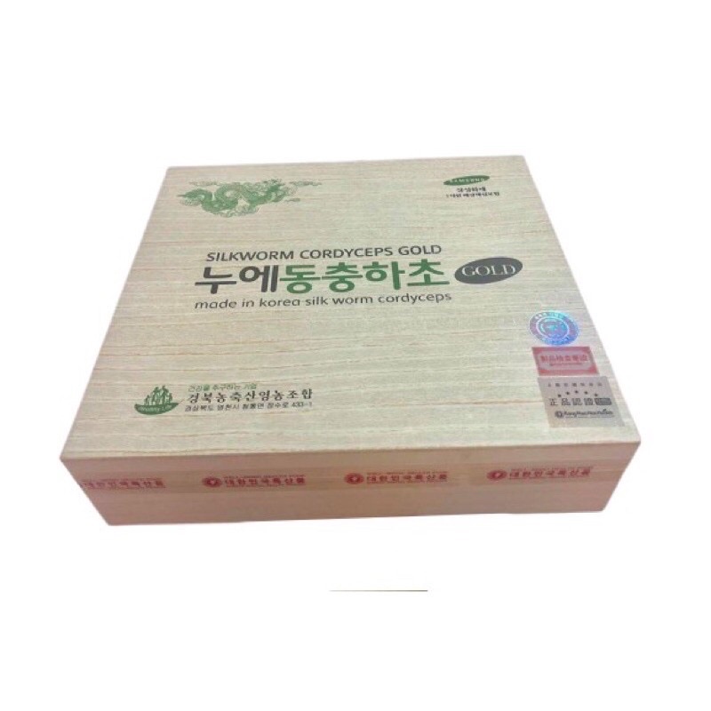 ĐÔNG TRÙNG HẠ THẢO Kanghwa Hộp Gỗ 60 gói Hàn quốc