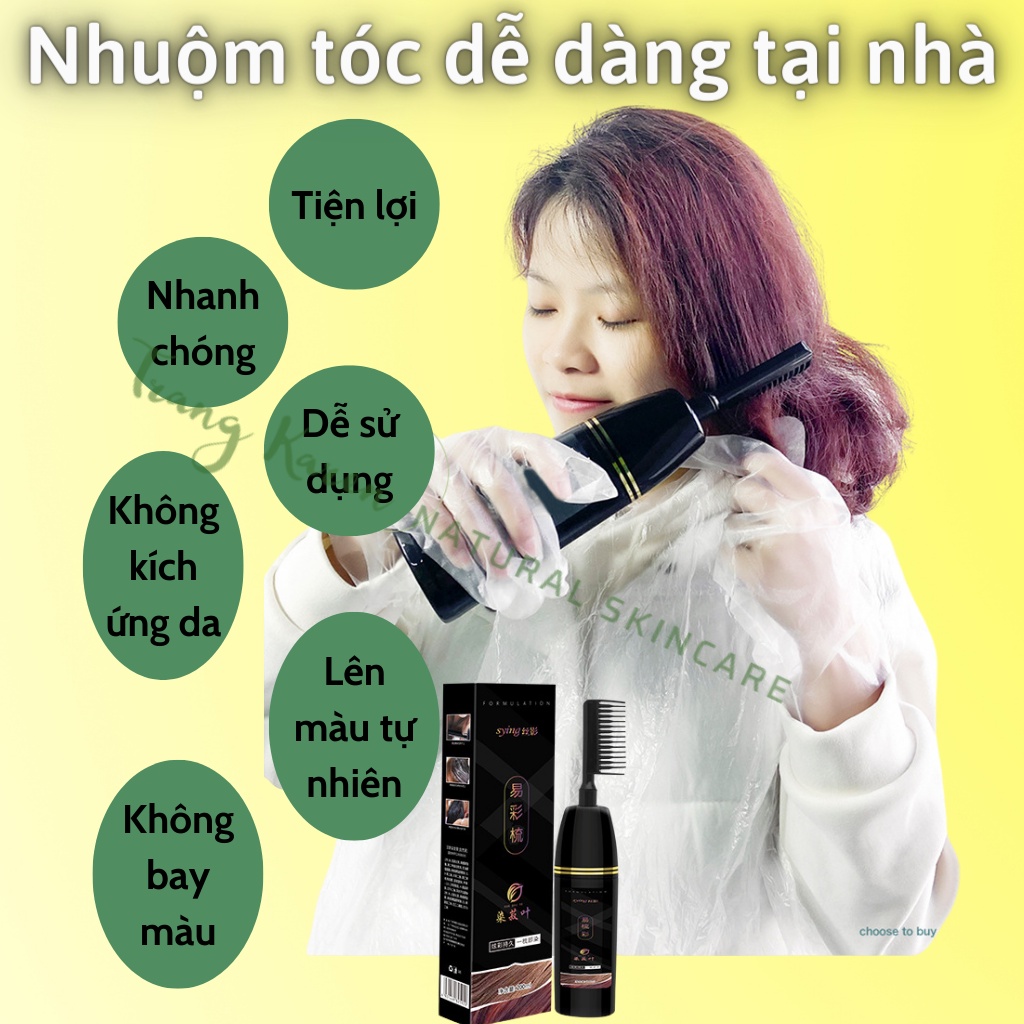 Dầu gội phủ bạc, dầu gội cho nhuộm tóc, nhuộm tóc thảo dược NANO 200ml lên màu nhanh chống rụng tóc