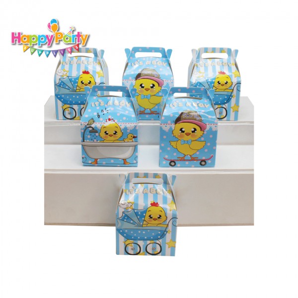 set gà xanh phụ kiện trang trí sinh nhật thôi nôi mega mini - Chips Happy Birthday bé trai