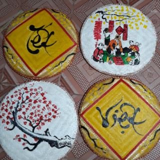 Combo 4 tranh mẹt size 40cm