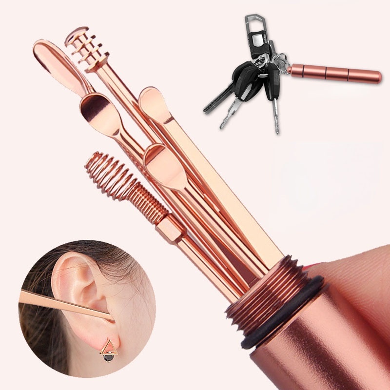 Bộ 6 Dụng Cụ Lấy Ráy Tai Bằng Thép Không Gỉ Tiện Dụng