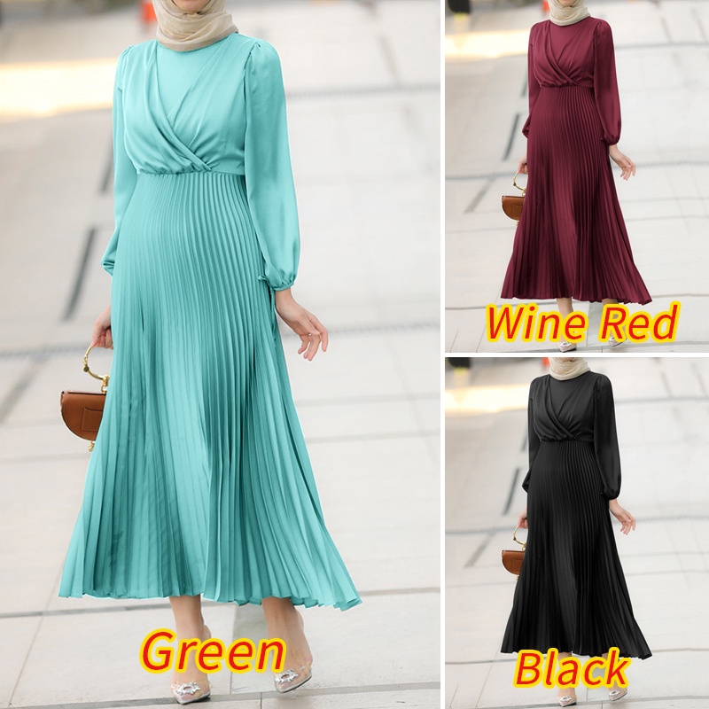 Zanzea Đầm Chữ A Tay Phồng Xếp Ly Thắt Dây Ruy Băng Kiểu Châu Âu Thanh Lịch Cho Nữ