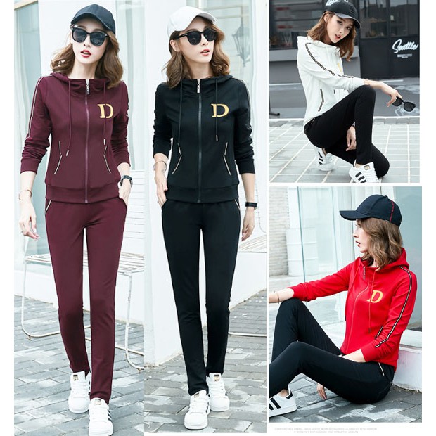 Bộ đồ thể thao nữ thêu chữ D TT288