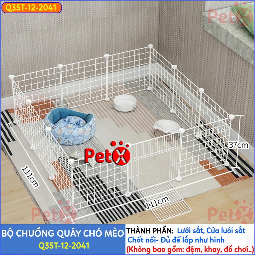 Quây chuồng chó mèo Petoka lắp ghép nuôi thú cưng sơn tĩnh điện giá rẻ-9