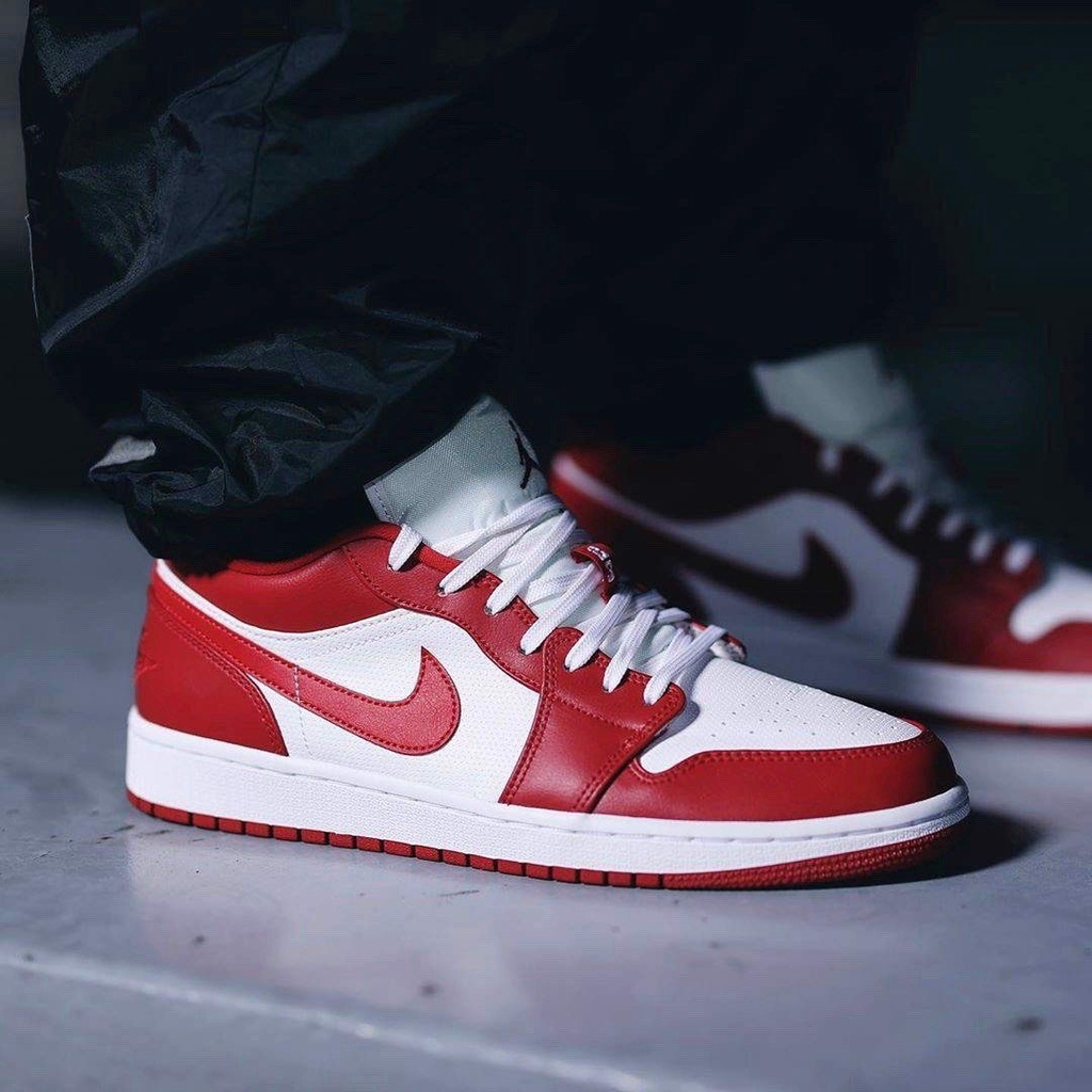 [Hot Trend] Giày thể thao Sneaker nam nữ Jordan 1 Low trắng đỏ cực hot, JD 1 Cổ Thấp Full BOX+BILL [Tặng kèm BOX Bảo vệ] | BigBuy360 - bigbuy360.vn