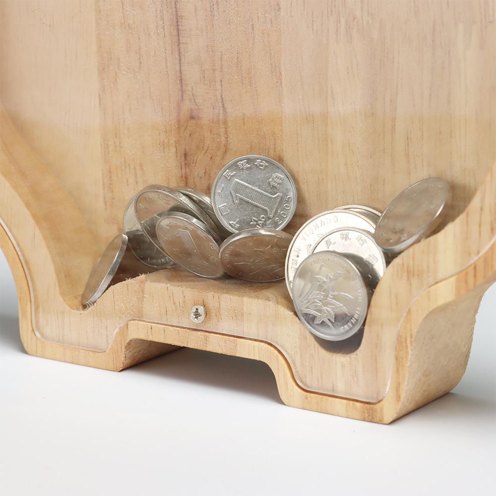 Hộp Đựng Tiền Tiết Kiệm Bằng Gỗ Phong Cách Retro