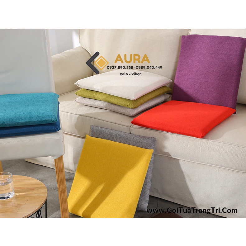 Nệm ngồi bệt Vuông 50x50 dày 3cm màu NÂU lót ghế , ngồi bệt siêu to , trang trọng nho nhã ......