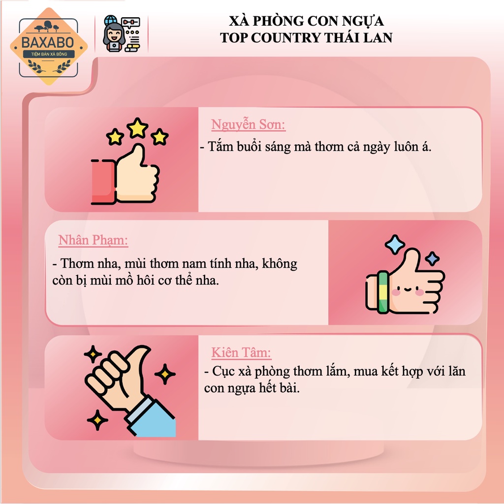 XÀ PHÒNG CON NGỰA TOP COUNTRY THÁI LAN - PERFUMED SOAP- XÀ PHÒNG KHỬ MÙI HÔI CƠ THỂ - HÀNG CHÍNH HÃNG
