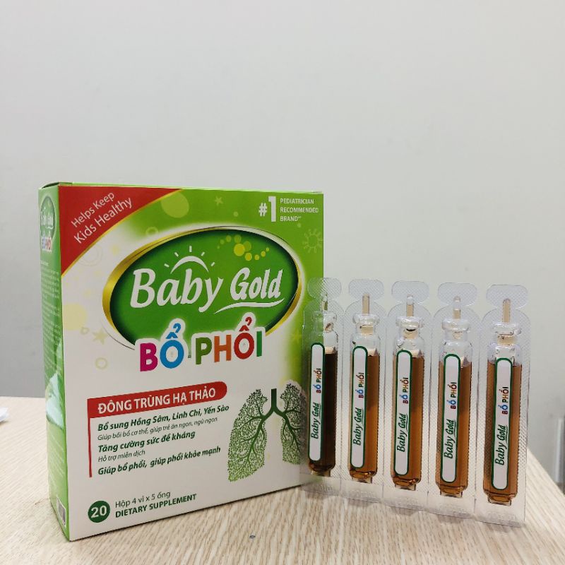 SIRO Baby Gold Bổ Phổi Đông Trùng Hạ Thảo Hồng sâm Linh Chi Yến Xào Hỗ Trợ Bổ Phổi, Giảm Ho, Hạn Chế Tăng Tiết Đờm