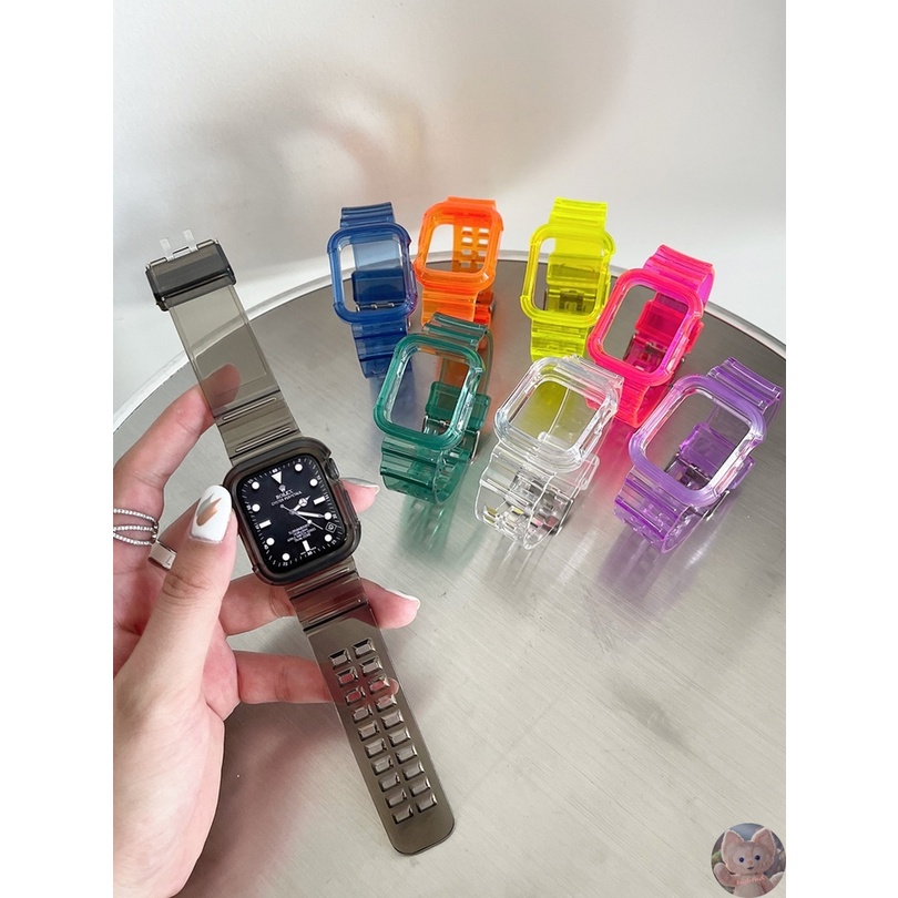 Dây đeo trơn màu thay thế cho đồng hồ thông minh Apple iWatch Series 7 6 SE 5 4 3 2 1 cỡ 41mm 45mm 40mm 44mm 42mm 38mm