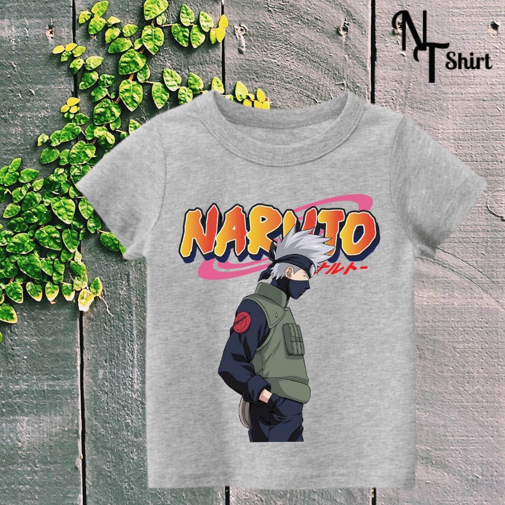 Áo thun bé trai in hình Uchiha itachi, Naruto, Kakashi, Áo cotton xịn mặc mát thoải mái 09