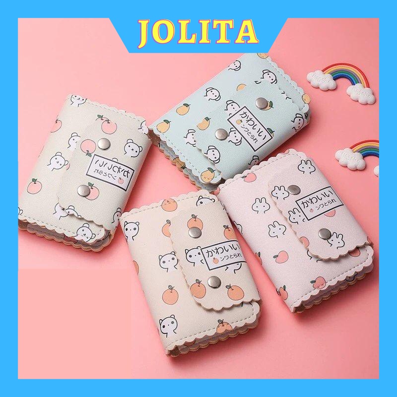 Ví nữ nhiều ngăn đựng thẻ bỏ túi nhỏ gọn hot trend cute đẹp dễ thương giá rẻ thời trang Hàn Quốc cao cấp JOLITA VN42