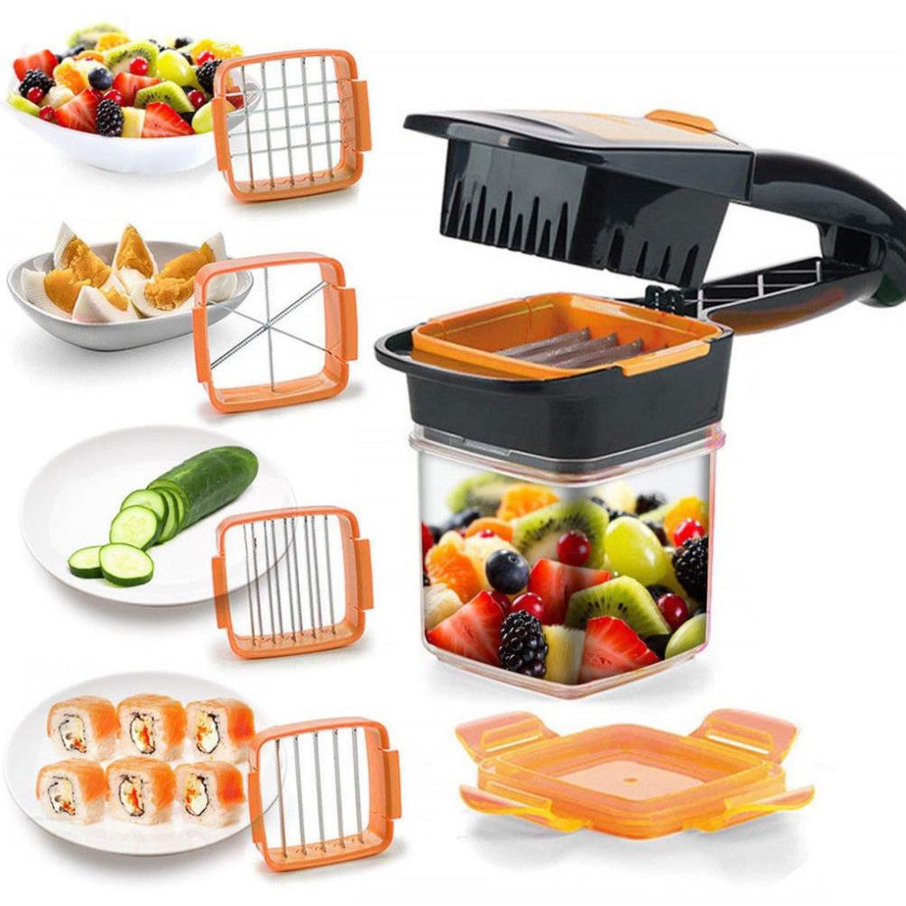 [ Siêu Rẻ ] Bộ Cắt Gọt Rau Củ Quả 🍎 Cắt Hoa Quả Đa Năng NICER DICER🍎 Kèm 5 Phụ Kiện