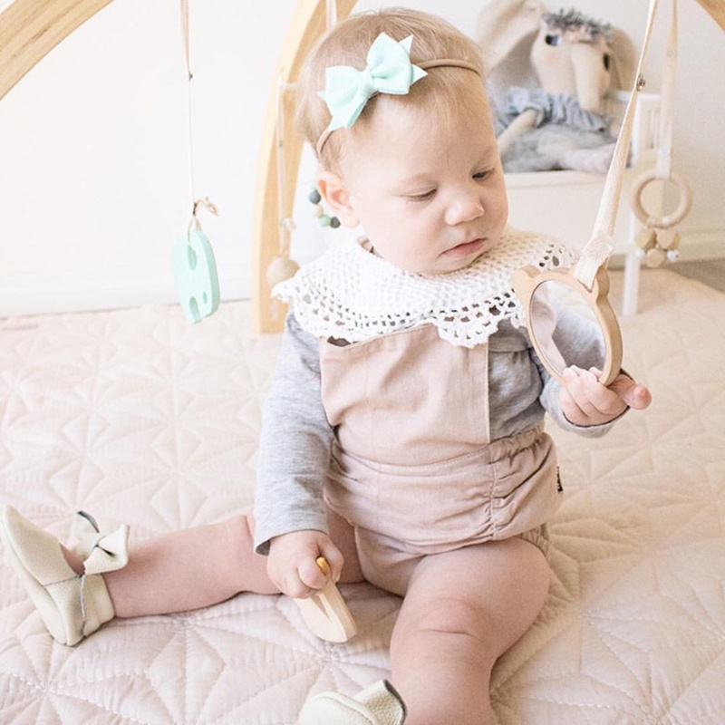 Yếm Ăn Cotton Phối Ren Chất Lượng Cao Mẫu 2018 Dành Cho Bé Gái 0-3 Tuổi