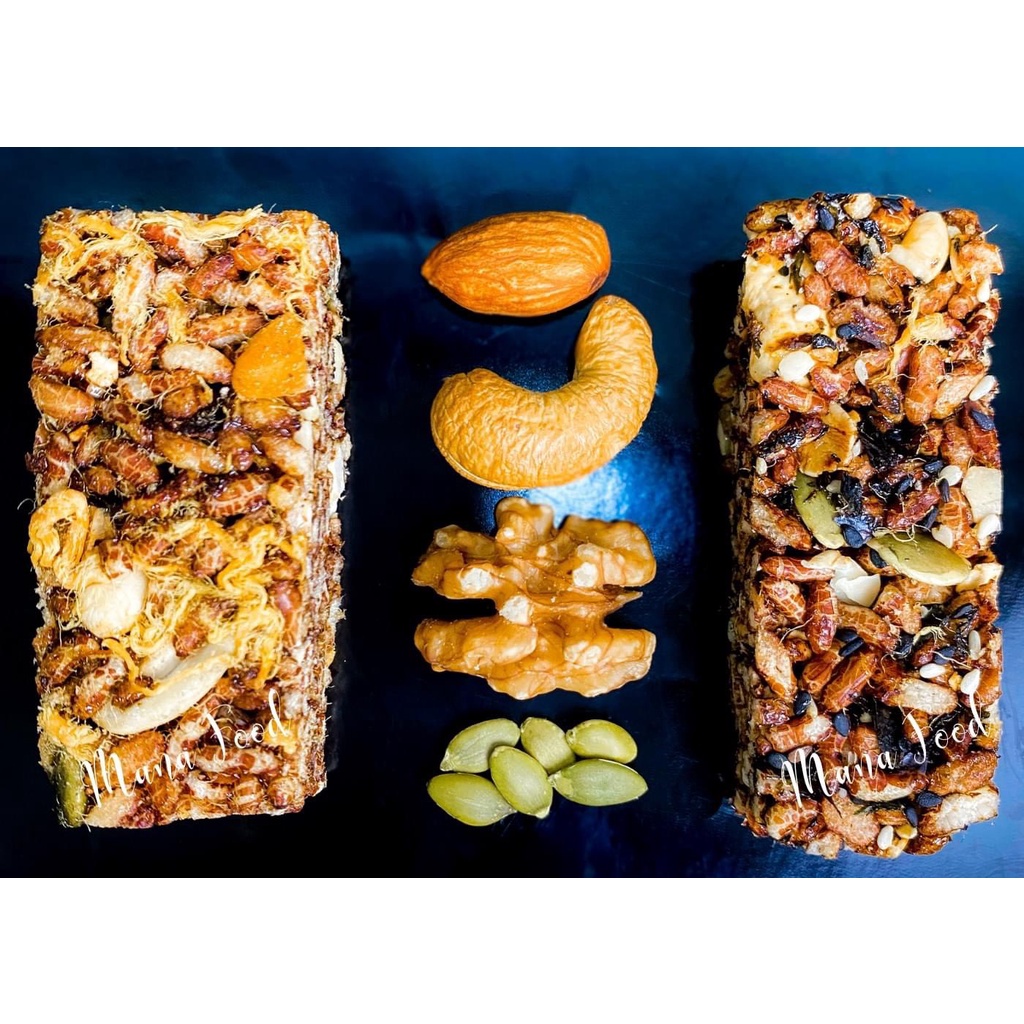 Thanh Gạo Lứt Granola Mix Rong Biển Chà Bông ngũ cốc  ăn kiêng, gym, yoga, eat clean, giảm cân tăng cơ - Gói 250gr