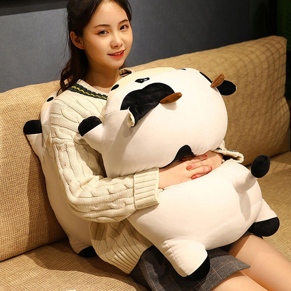 LANFY Thú Nhồi Bông Hình Bò Nằm Ngủ Mềm Mại Trang Trí Nhà Cửa