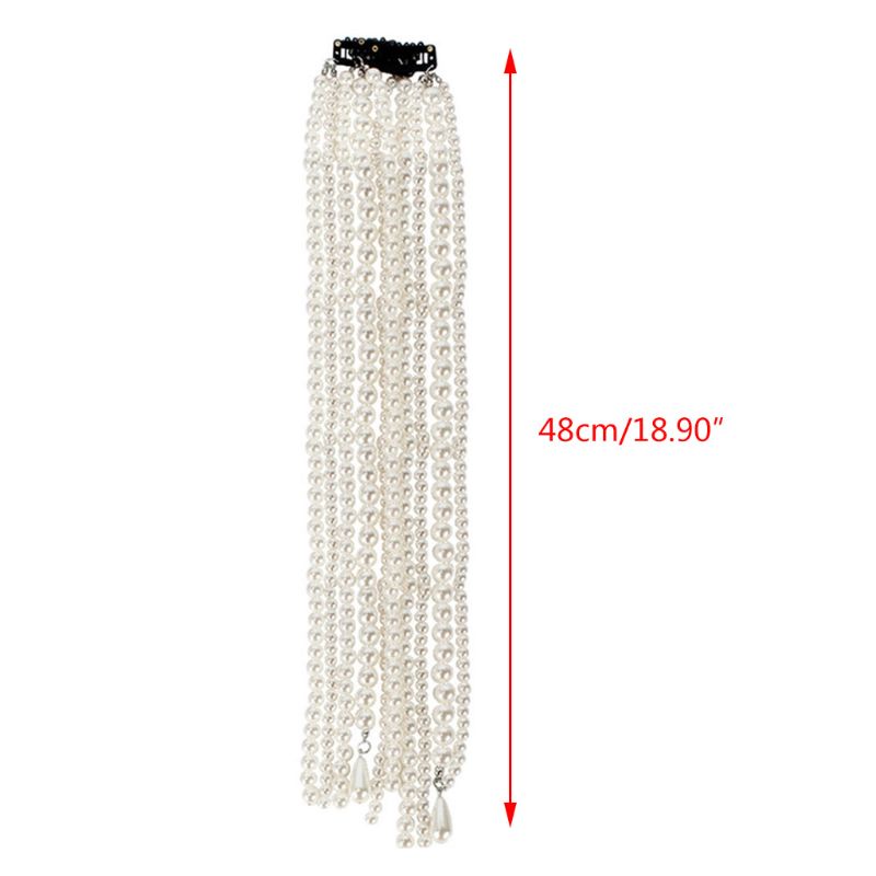 Chuỗi Hạt Ngọc Trai Giả Tua Rua Đính Tóc Tết Thời Trang