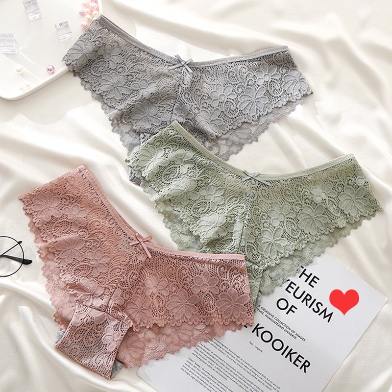 Quần lót ren ZXYOUPING mềm mại thoáng khí không đường may cao cấp size M-XXL