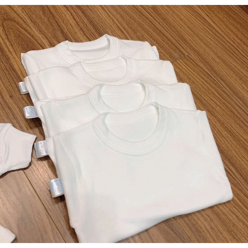 ÁO PHÔNG TRẮNG DÀI TAY 100% COTTON CHO BÉ