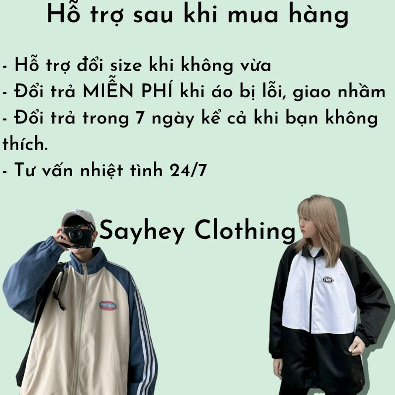 Áo khoác dù PentaQ Jacket Nam Nữ Form Rộng Phong Cách Ulzzang - Sayhey Clothing