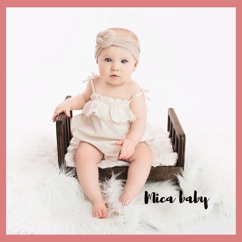 Băng đô thun bản to xoắn ốc siêu cute cho bé gái BD48 Mica Baby