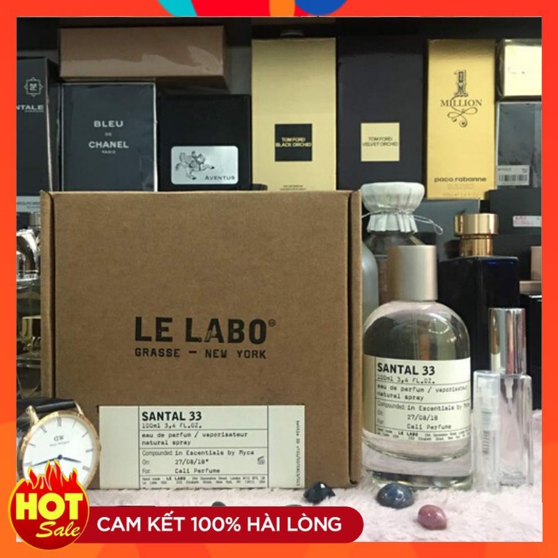 Nước Hoa Unisex, Dầu Thơm Le Labo Santal 33 100ml Hương Thơm Sang Trọng, Lịch Lãm
