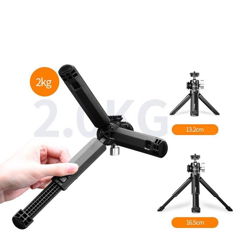 Tripod Cho Máy Ảnh, Điện Thoại Có Cold Shoe Gắn Phụ Kiện, Tải Trọng 2kg Ulanzi U-Vlog Lite