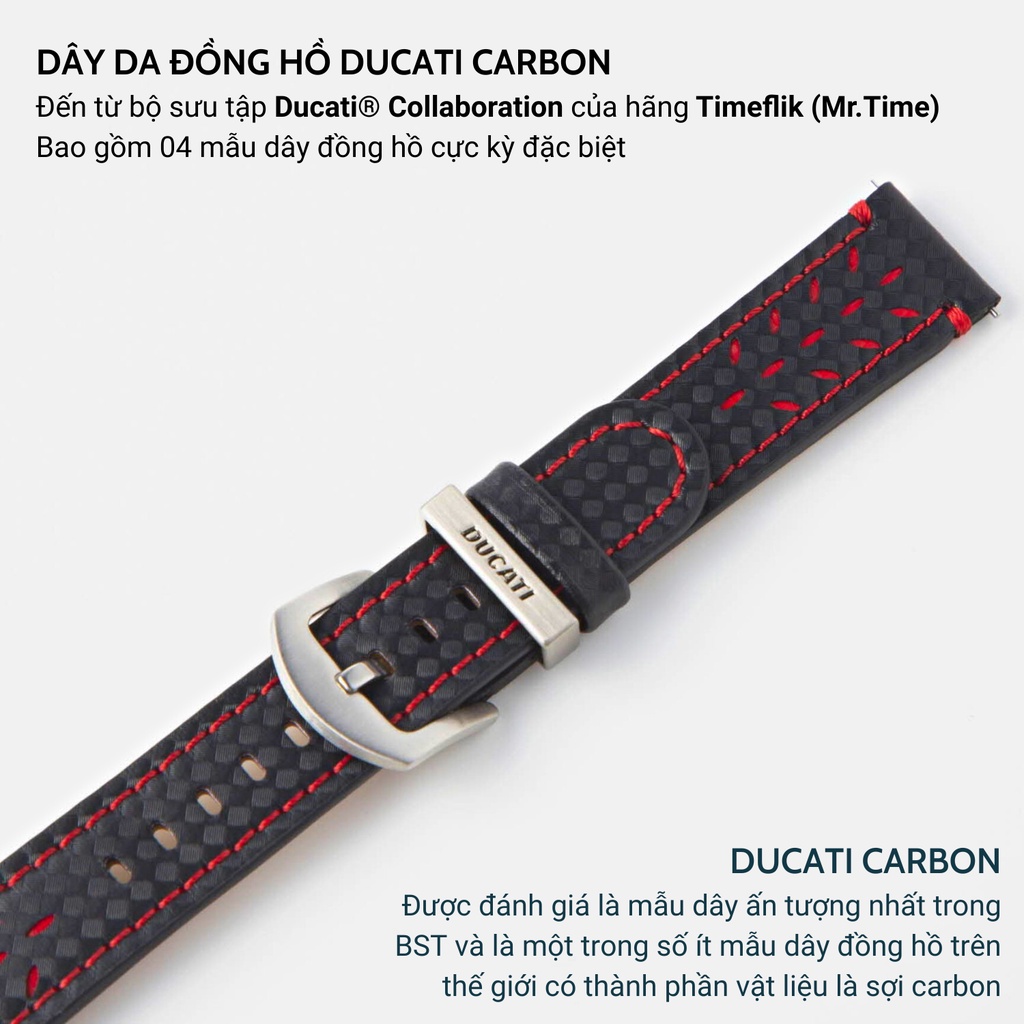 Dây da đồng hồ Ducati Carbon Special Edition - Timeflik