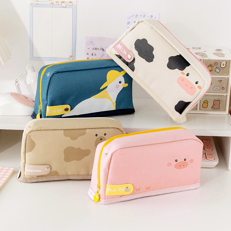 Hộp Đựng Bút Vải Canvas Cute,Hộp Đựng Bút Đa Năng