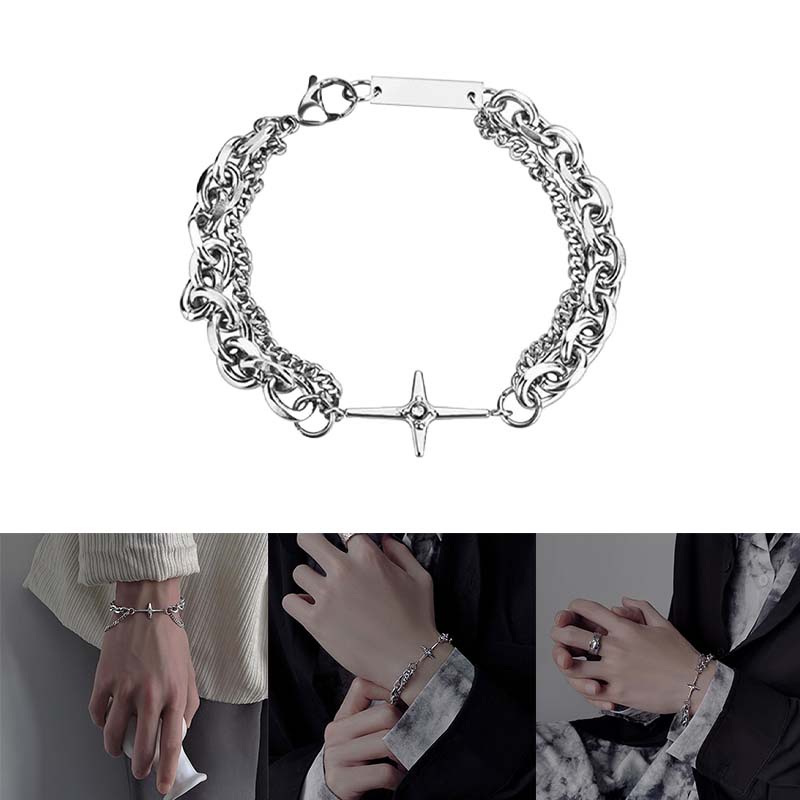 Vòng đeo tay nam nữ kiểu dáng hip hop phong cách Hàn Quốc JP5