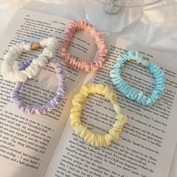 [LIN Accessories] Scrunchies Nhỏ Cột Tóc Buộc Tóc Màu Pastel