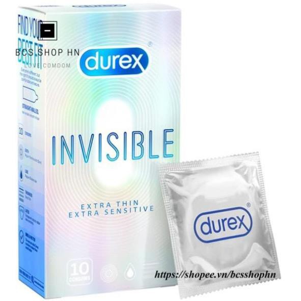 Bao cao su Durex Invisible Extra Thin extra sensitive siêu mỏng siêu mạnh