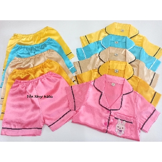 Bộ Pijama Phi Lụa Cho Bé (9-16kg) (SP001138 )