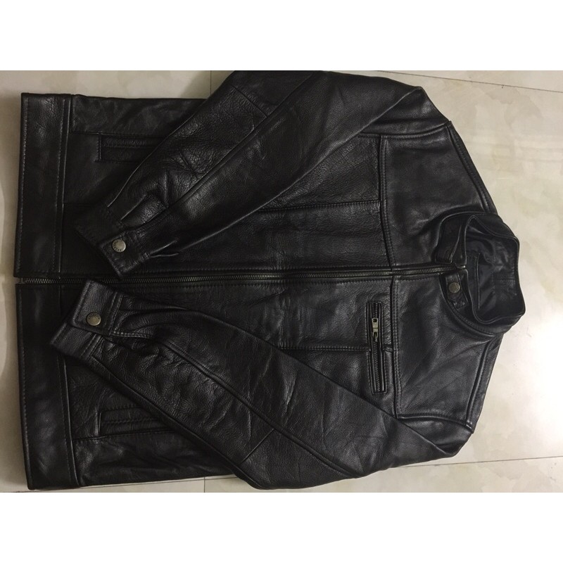 Áo khoác da bò thật siêu dầy Canada