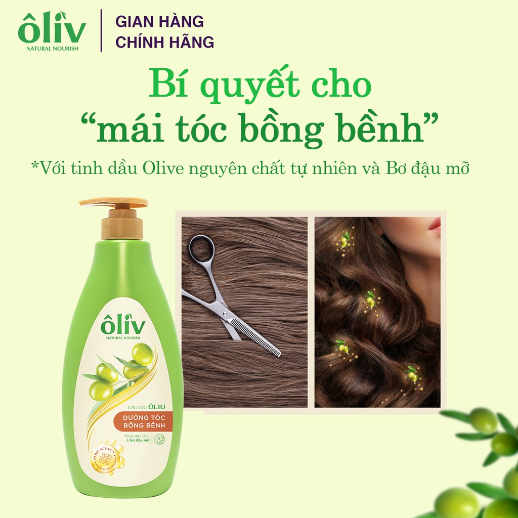 Combo 2 Dầu Gội Ôliv Dưỡng Tóc Bồng Bềnh 650ml + 250ml