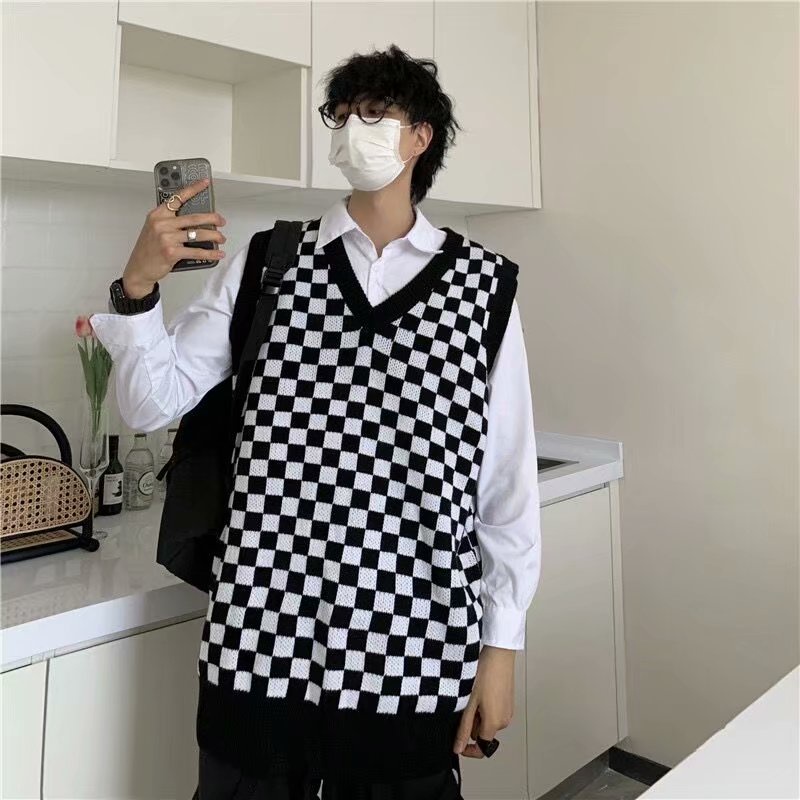 Áo Len Cộc Tay Cổ Chữ V Thời Trang Cho Cặp Đôi