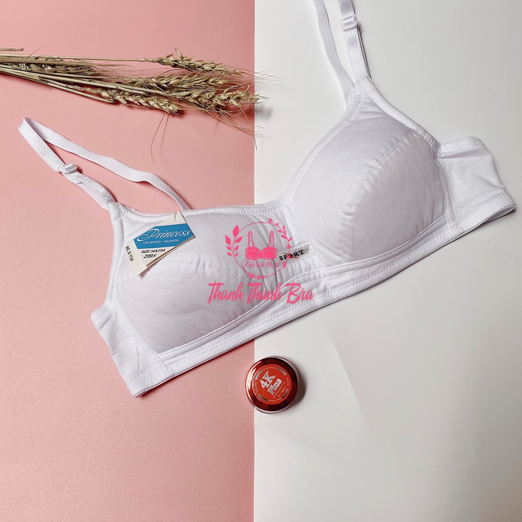Áo lót Bra vải cotton Thái Lan vải Princess B.1134 – Form Cup A, không gọng