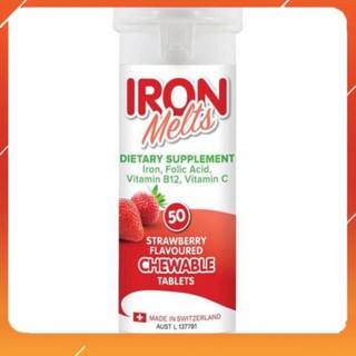 Sản phẩm Viên Ngậm Bổ Sung Sắt Iron Melts vị dâu