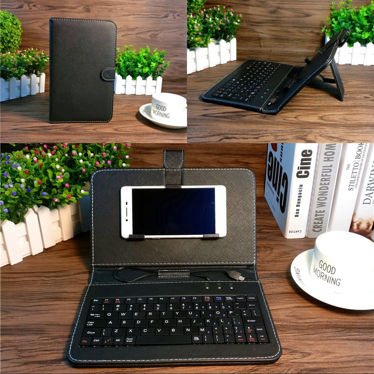 Bao Da Nắp Gập Kiêm Bàn Phím 7 Inch Cho Android dùng cho điện thoại / máy tính bảng từ 7 inch đổ xuống