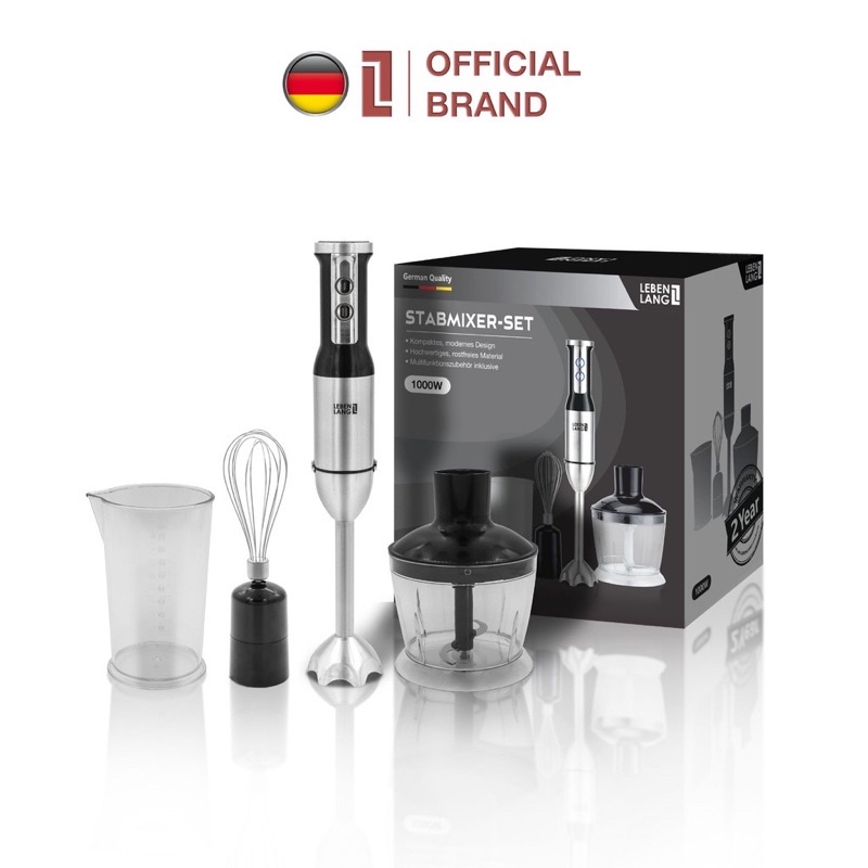 Máy xay cầm tay đa năng Lebenlang LBSH4787, bảo hành chính hãng 24 tháng